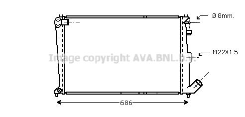 AVA QUALITY COOLING Радиатор, охлаждение двигателя CN2066